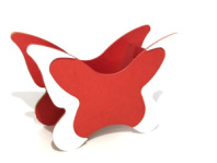 Кашпо Бабочка (230*150*80) красный Акция