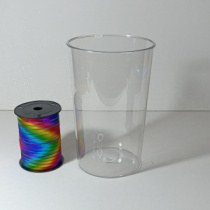 Акриловая ваза для цветов круглая высота 24,5см, верх d 16, низ d  11,5см.