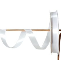 Лента атласная 2/91м белый 