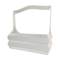 Декоративный ящик двухреечный прямоугольный 250*125 h255 Белый Декоративный ящик двухреечный прямоугольный 250*125 h255 Белый
