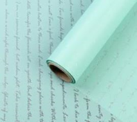 Упак. материал флористическая пленка "Послание", 53 мкр, 58 см х 10 м, мятный Упак. материал флористическая пленка "Послание", 53 мкр, 58 см х 10 м, мятный