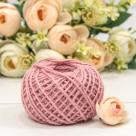Бечёвка из льна 1,5мм*50м двухслойная Розовый 1/12 1/120