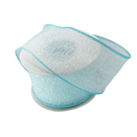 Лента органза "Флер" 3,8см х10ярд голубой Лента органза "Флер" 3,8см х10ярд голубой