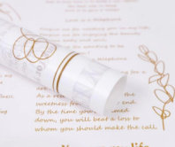 Упаковочный материал ТИШЬЮ  "Поэзия",  50 см х 70 см, 20 листов/упак., золотой с белым