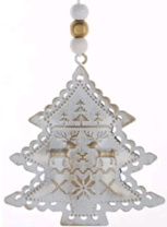 Декоративная металлтческая подвеска Ель 9,5х9х1,5 см Декоративная металлтческая подвеска Ель 9,5х9х1,5 см