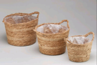 Набор корзин(рогоз): D29xH23  BD24, D26xH20  BD20, D22xH16  BD16, 3 шт.