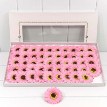 Декоративный цветок-мыло "Гербера" Розовый 8см 50шт. 1/20