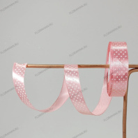 Лента атласная 2,5/25 горох пудровый Лента атласная 2,5/25 горох пудровый