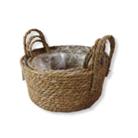 Набор корзин плетеных (рогоз): D32xH14xB29, 27xH13xB25, 23xH12xB20, 3 шт.