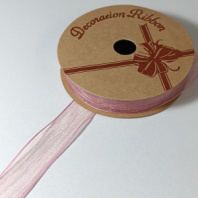 Лента органза "Браш" 25 mm*10 ярд розовая пудра Лента органза "Браш" 25 mm*10 ярд розовая пудра