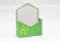 Конверт 180*240*70 с золот. тиснением "Ты в моем сердце" салатовый