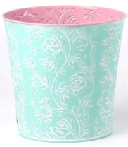 Декоративное кашпо D17,5XH17/B13СМ, тиффани/сиреневый, металл