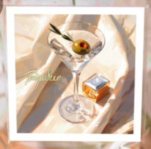 Карточка "Поздравляю (бокал) " К415