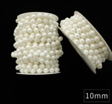 Жемчужная нить на катушке, 10 мм * 10 м, белый