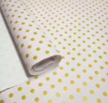 Полипленка матовая 80 мкр 60 см*8 м "Крафтовый горох" пудра/золото