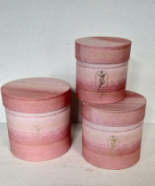 Коробки круглые Набор из 3х (13,5*13,5/16*16/18*18) Радуга 1