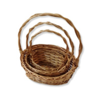 Набор корзин плетеных (ива) 27*23*7/13/30, 23*19*6/11/25, 17*12*7/9/21, 3шт, медовый