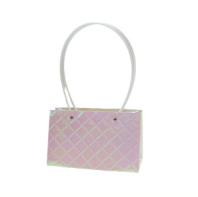 Пакет подарочный "Мастхэв" металлизированный тисненый, 22х10х13 см, радужный