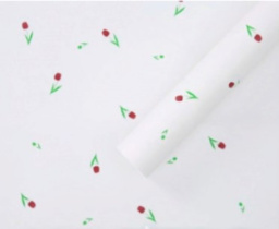 Набор матовой пленки "Летний луг" 58*58 см 20листов белый с красным