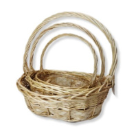 Н-р корзин плетеных (ива): 39*32*13*HH36; 34*26*11*HH31; 28*20*10*HH25, 3 шт., натуральный