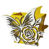 Декоративное кашпо "Бабочка" 95*100 h135 желтый Декоративное кашпо "Бабочка" 95*100 h135 желтый