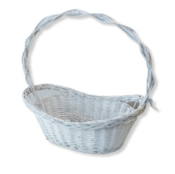 Корзина плетеная (ива), 57*35*18/25/60, 1шт, белый Корзина плетеная (ива), 57*35*18/25/60, 1шт, белый