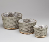 Набор корзин плетеных (тополь): D23xH15 BD20, D19xH13 BD17, D15xH10 BD12, 3 шт.-