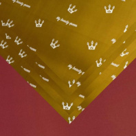 Пленка матовая двухсторонняя "Королева" хаки/винная 10 листов 58*58 50мкр