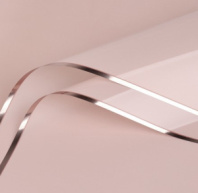 Пленка матовая "С золотой Каймой" 57см*56см пудровый 20 листов