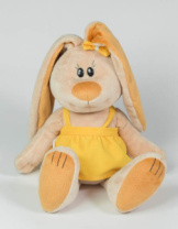 Мягкая игрушка Зайка Лапочка бежевая 