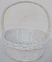 Корзина плетеная (ива) 35*35*13H*36НН, 1 шт., белый