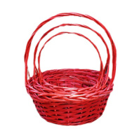 Н-р корзин плетеных (ива): 36*36*15H HH39, 30*30*13H HH34, 24*24*12H HH29, 3 шт., красный Н-р корзин плетеных (ива): 36*36*15H HH39, 30*30*13H HH34, 24*24*12H HH29, 3 шт., красный