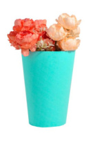 Конус под цветы 10*14*20 .морская волна