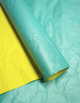 Бумага Эколюкс двухцветная морская волна/желтый пастель 70см * 5 ярдов ± 5%