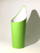 Конус под цветы с высокой спинкой 10*14*33,5 .салатовый