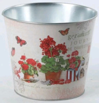 Декоративное кашпо "Нежность" D17,5XH15CM/B13,5, металл