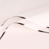 Пленка матовая "С золотой Каймой" 57см*56см нежно розовый 20 листов