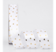 Лента атласная "Нежность" 2,5см*35ярд, белый Лента атласная "Нежность" 2,5см*35ярд, белый