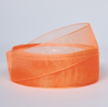 Лента органза,25mmx25yards, цв.абрикосовый