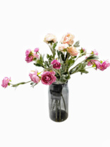 Акриловая ваза для цветов, с гравировкой, диаметр 9,5см, высота 20см, цв. Серый