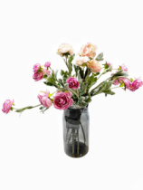 Акриловая ваза для цветов, с гравировкой, диаметр 9,5см, высота 20см, цв. Серый