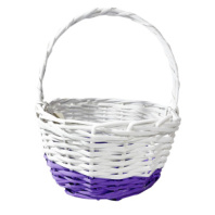 Корзина плетеная (ива) 24х24х13х28CM, цв. сиреневый