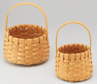 Набор корзин плетеных (секвойя), 18х12/26 см, 13,5х10,5/23 см, 2 шт., натуральный