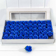 Декоративный цветок-мыло "Роза" класс А Синий 5,5*4 50шт. 1/20 Декоративный цветок-мыло "Роза" класс А Синий 5,5*4 50шт. 1/20