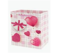 Пакет подарочный "Розовые сердца 1" 32*26*12см, розовый Пакет подарочный "Розовые сердца 1" 32*26*12см, розовый