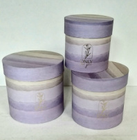 Коробки круглые Набор из 3х (13,5*13,5/16*16/18*18) Радуга 3