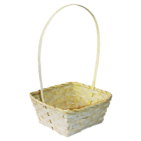 Корзина плетеная (бамбук), D21.6*21.6*10/38 см. св.желтый Корзина плетеная (бамбук), D21.6*21.6*10/38 см. св.желтый