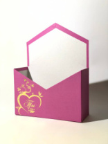 Конверт 180*240*70 с золот. тиснением "Ты в моем сердце" малиновый