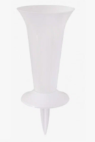 Ваза для цветов п/срезку 190/410(с колышком) Белый М3048