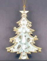 Фигурка декоративная Елочка со звездой на подвеске 12,7 см акрил